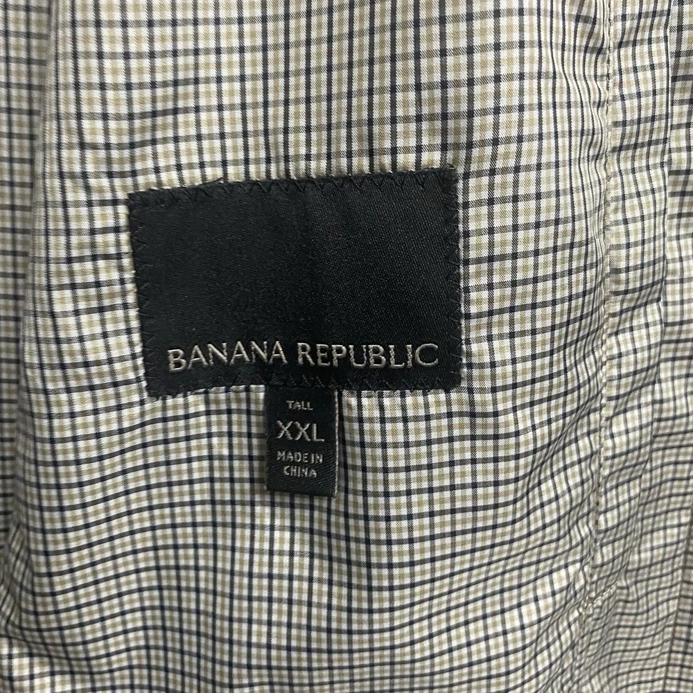 Banana Republic Men Brown Trench Coat Brown Water Repellent Raincoat TALL XXL